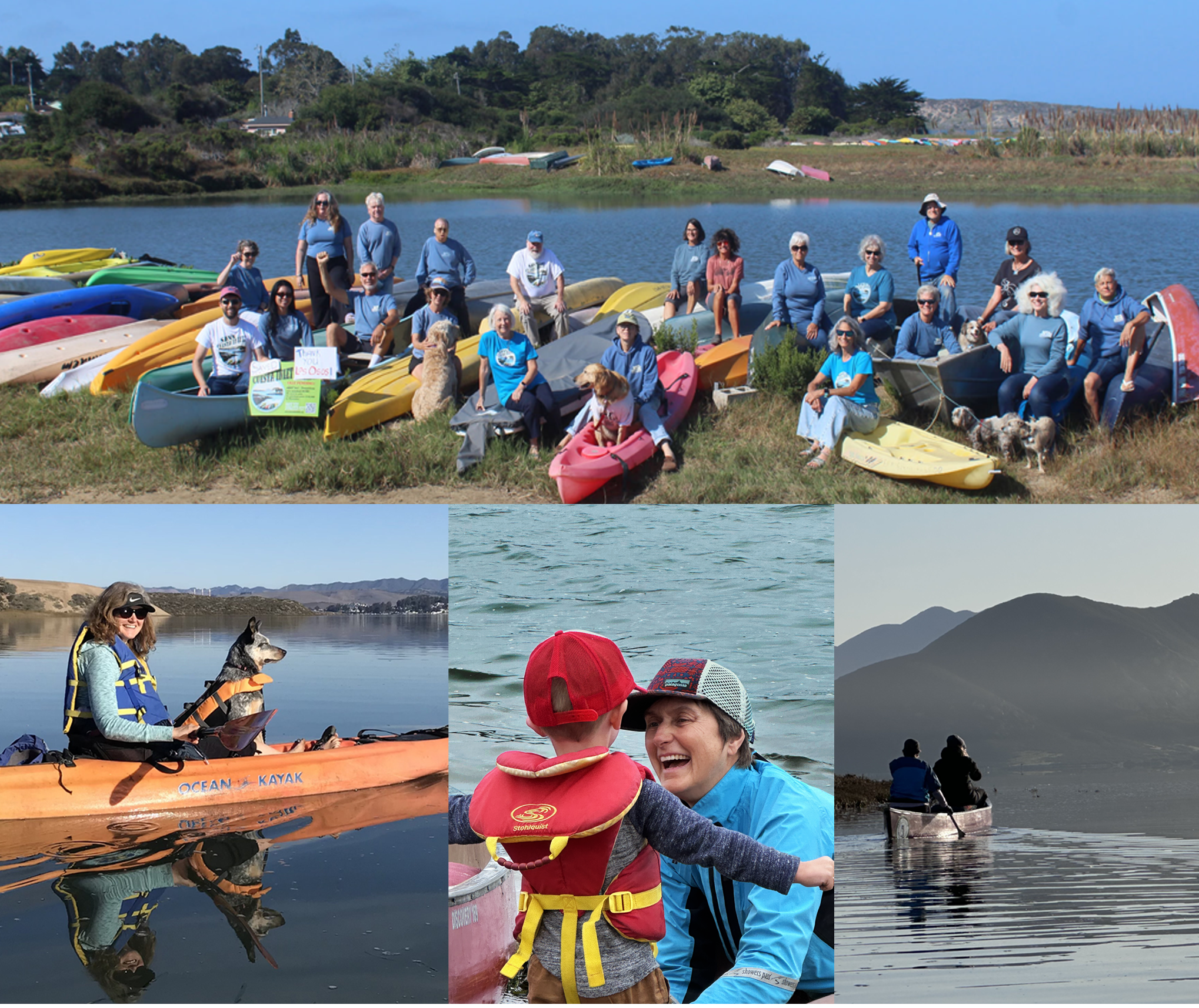 collage of folks on Cuesta Inlet