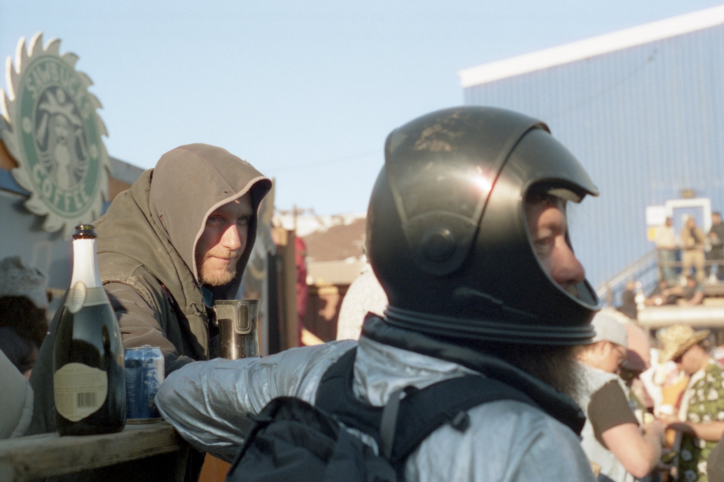 The jedi and the spaceman. Ice Stock New Year celebration, McMurdo Station (10" x 15" print)
