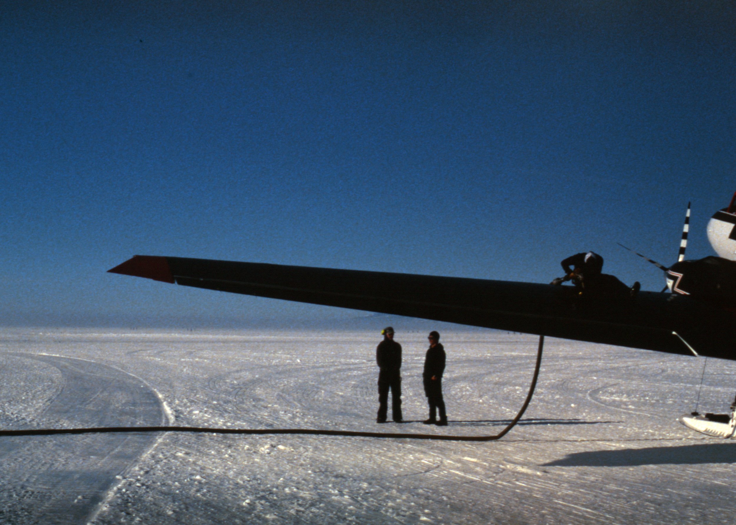Fulies with Basler wing. Willie Field, McMurdo (10" x 15" print)
