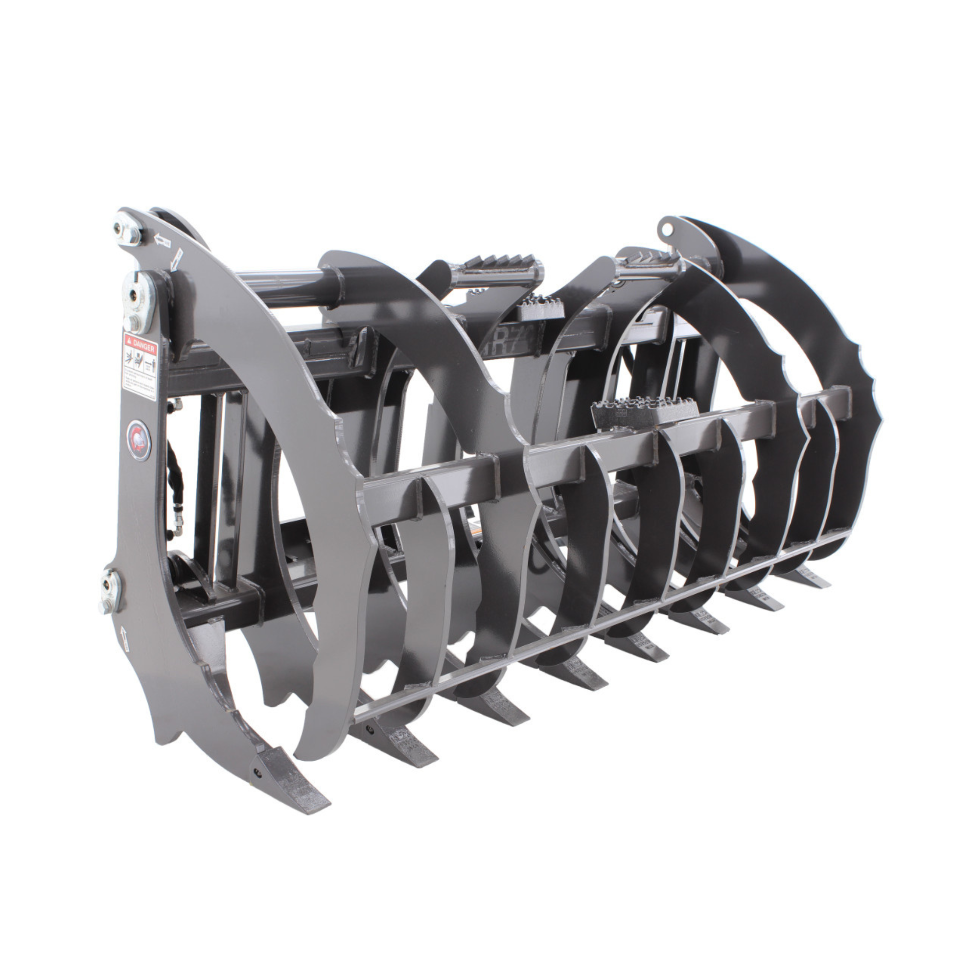 Heavy-duty industrial grapple attachment for heavy machinery, provided by G-Quip Services LLC in the Brazos Valley, Texas.