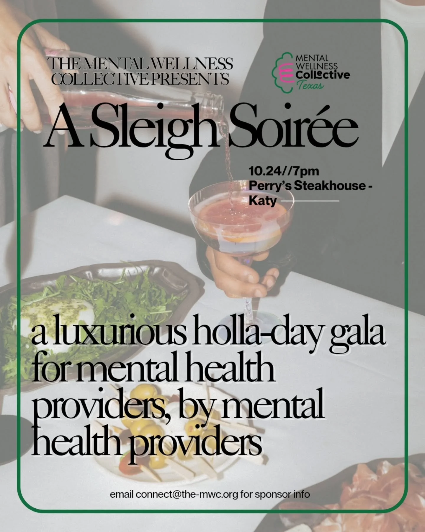 Join us for A Sleigh Soir&eacute;e, a HOLLA-day Gala.

We want to kick off the HOLLAday season with a luxurious evening celebrating all the work you've done in your own business, your own life, and through your support of our nonprofit.

Seats are ex