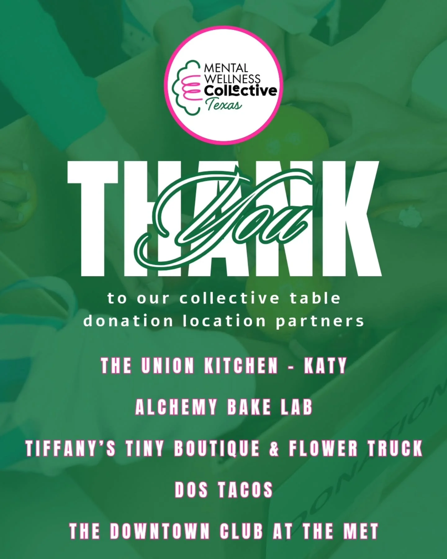 We want to thank some incredible business who saw a need and jumped in without hesitation to help ys as we meet food insecurity needs around Houston by donating nonperishable food items to The Hangar and Main Street Ministries to support families and