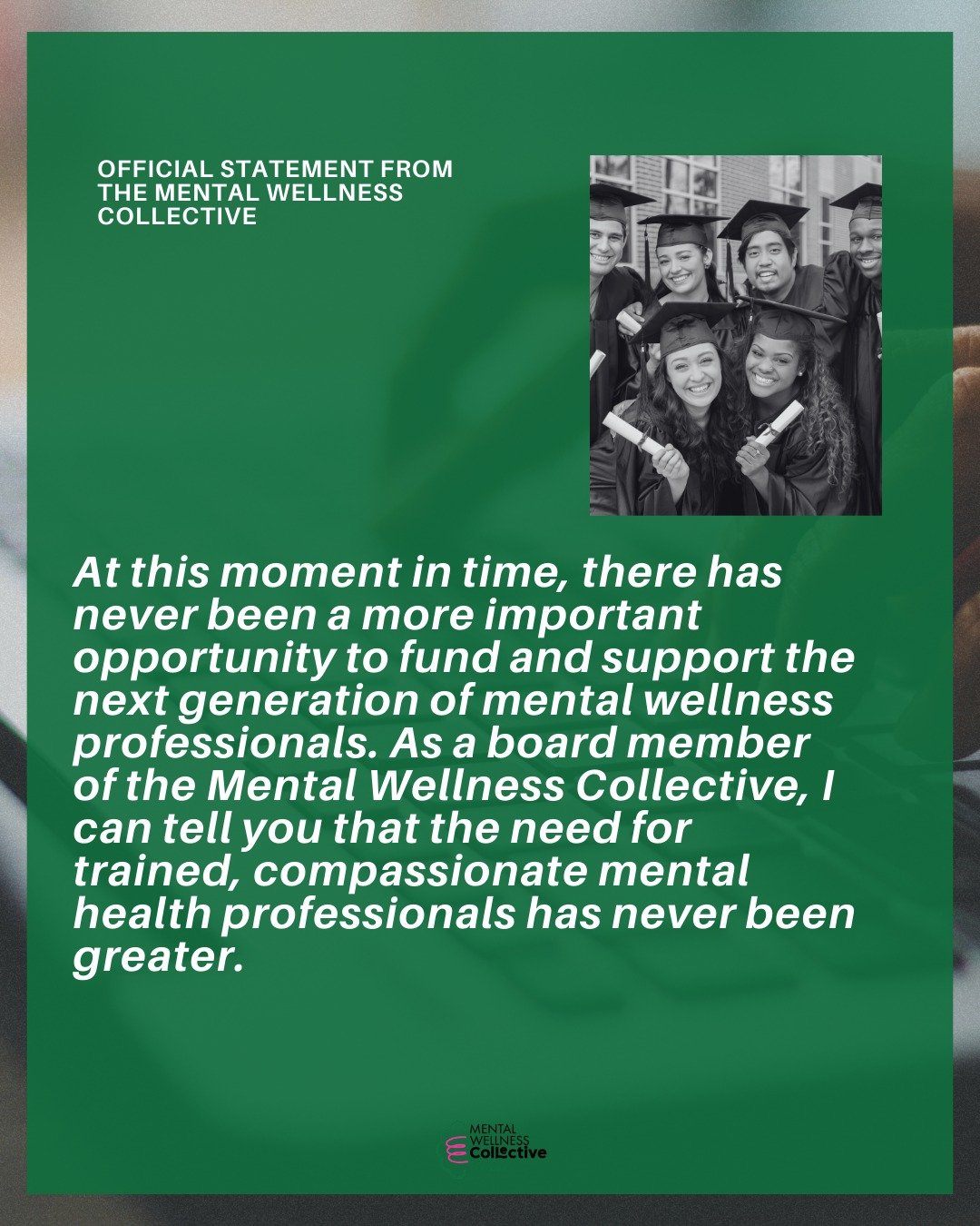 An official statement from Neal Sarahan, PhD, MWC Board Secretary. 

Donating to our organization and scholarship fund for nontraditional students seeking professional degrees in social work, counseling, psychology, and similar has never been more vi