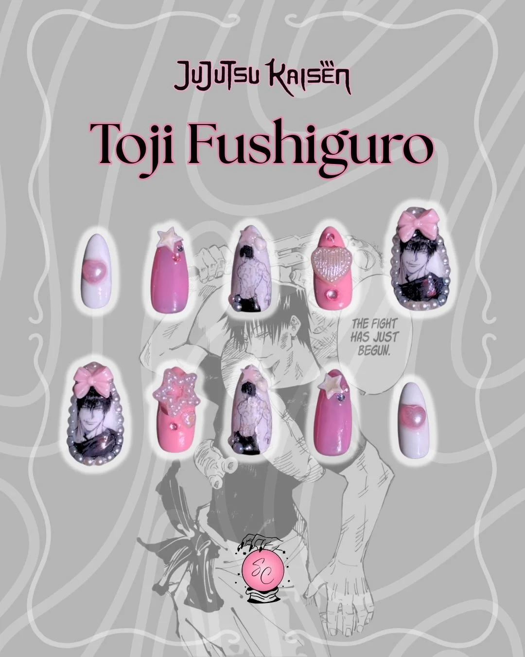 Toji Fushiguro Kawaii Nailsss 💕🤍
.
.
#nails #anime #nailart #nailsinspiration #jjk