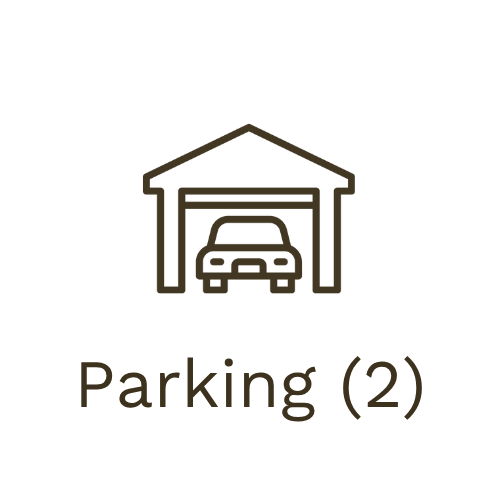 Icon of a garage with a car inside, labeled "Parking (2)".