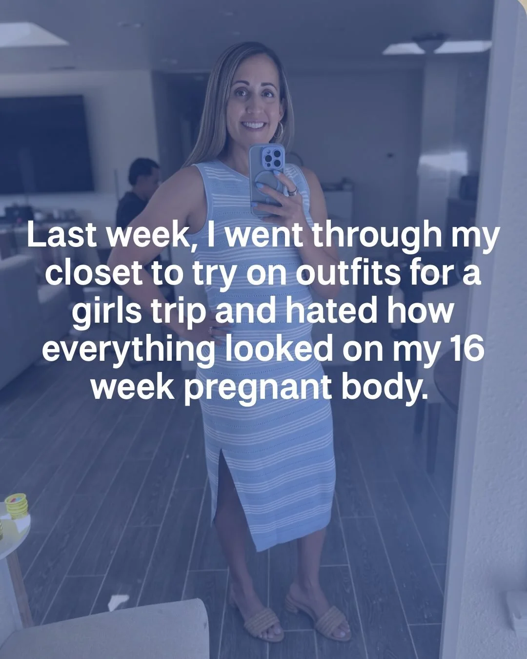 Even as a nutrition coach who&rsquo;s lost 30lbs postpartum and spent years working on my body image, I still have days where I struggle.

And even when I have a perfectly valid reason for my clothes not fitting right now, it still brings up those ol