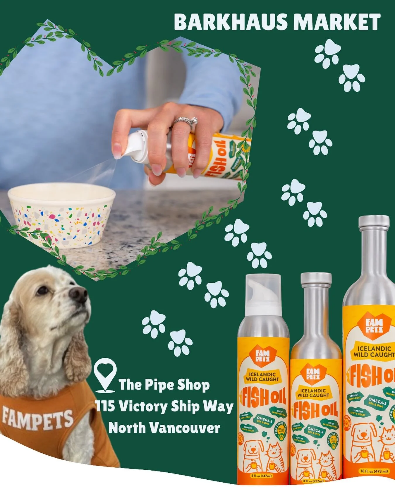 🧡 Fam Pets Icelandic Wild-Caught Fish Oil &ndash; a product packed with natural omega-3s for healthy hearts, shiny coats, and happy, wagging tails!

@fampetsvibes convenient spray bottle makes it super easy to use &ndash; no mess, no fuss, and every