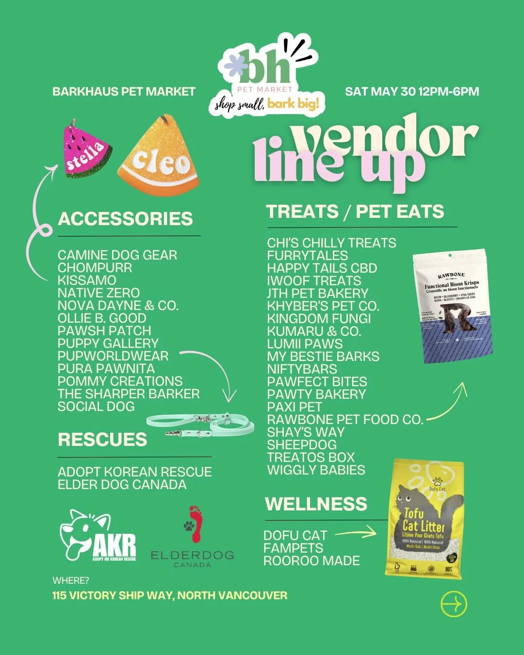 🌼 @barkhausmarket Vendor Line-Up is here!! See you tomorrow! ✌️