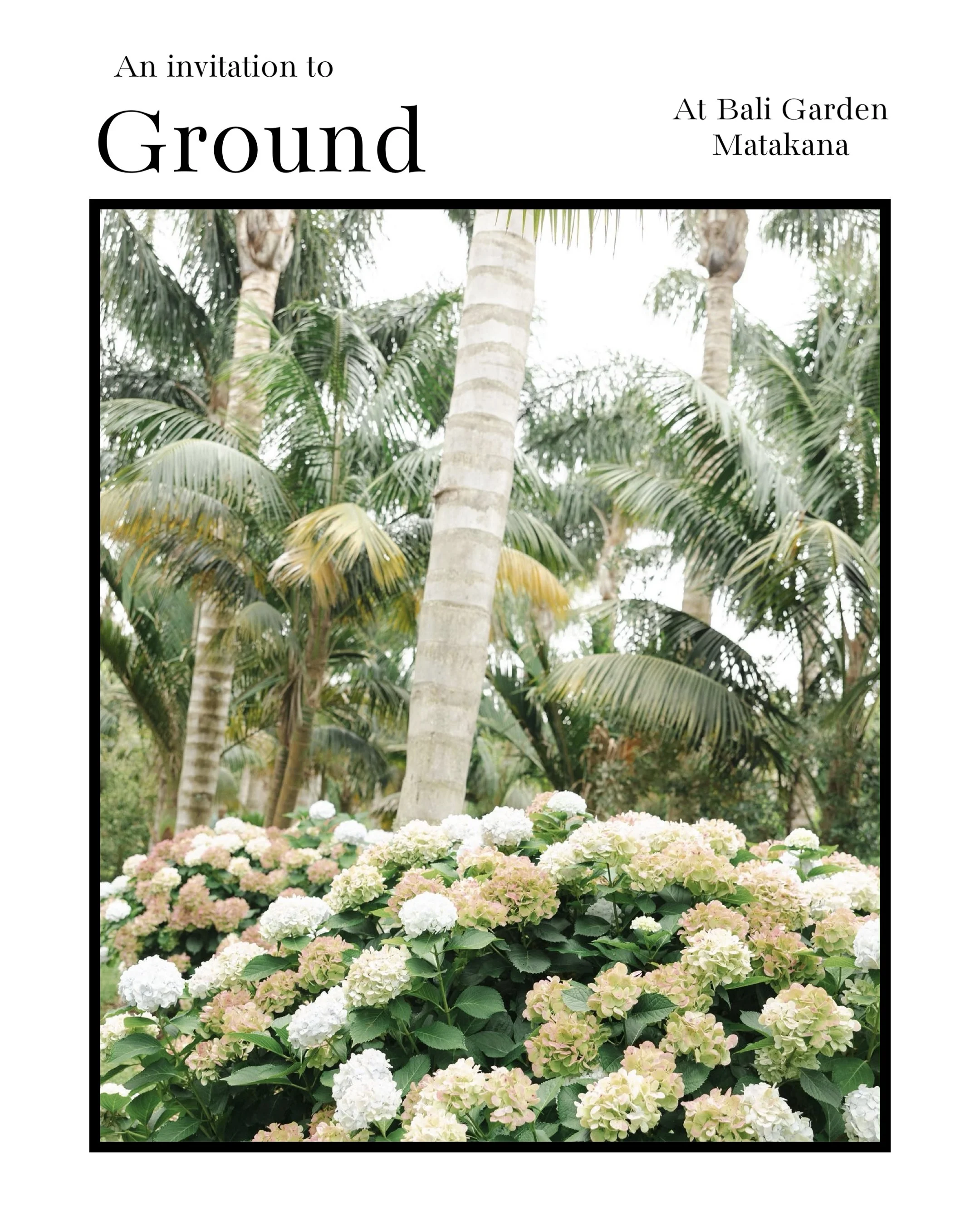 An invitation to ground - Bali garden 