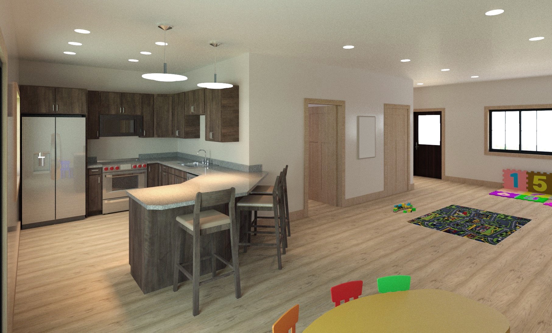 Kitchen & Play Area