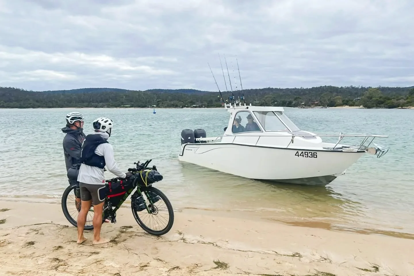 Day 8 Bikepacking The Tassie Traverse: Freycinet National Park > Swansea. 27km 143m elevation gain. 

Some days things just go your way and today was one of those days. 

The trio became a group of five and a couple of legends generously took us a
