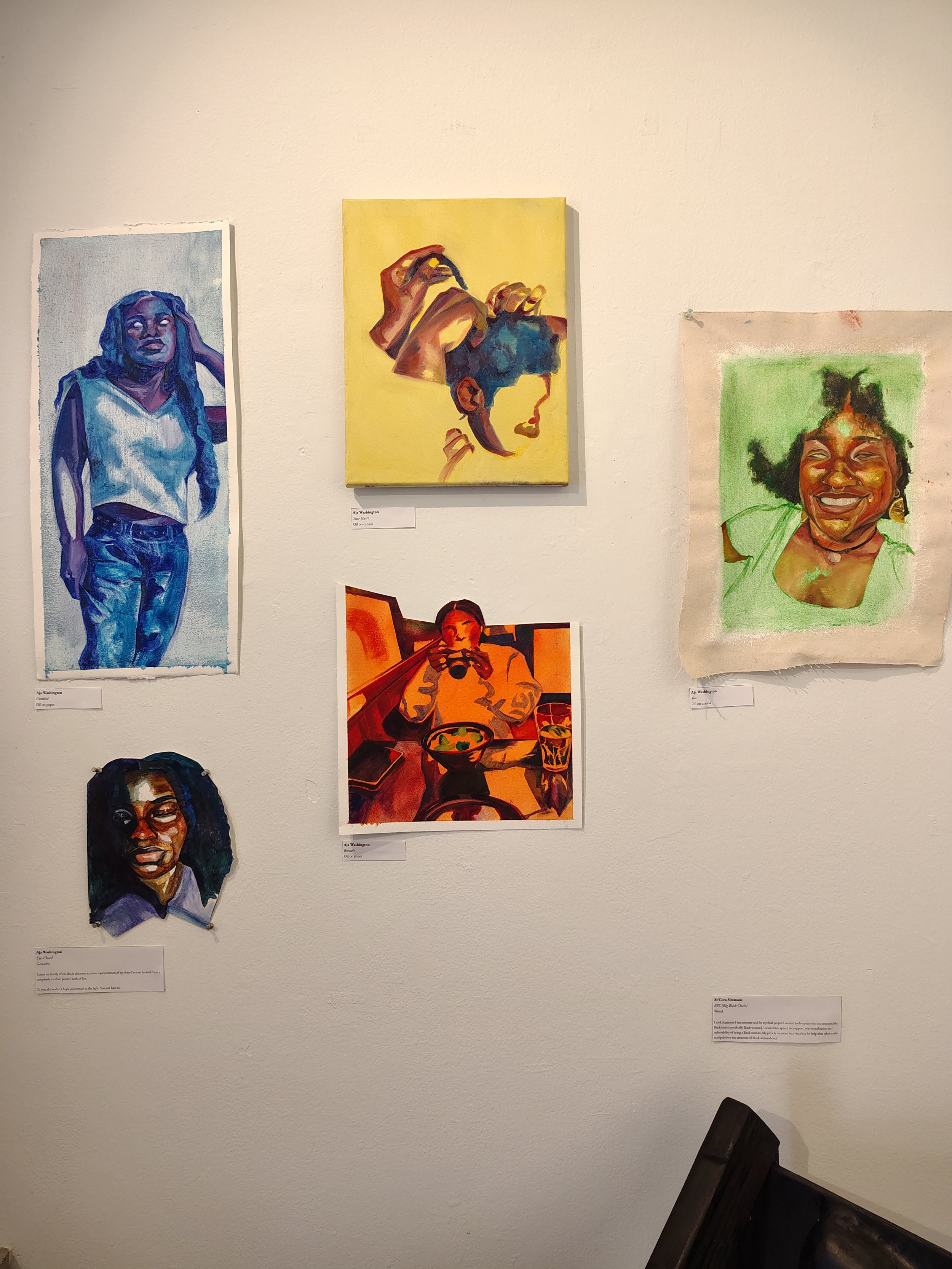 black history month student exhibition in the kitao gallery at swarthmore college