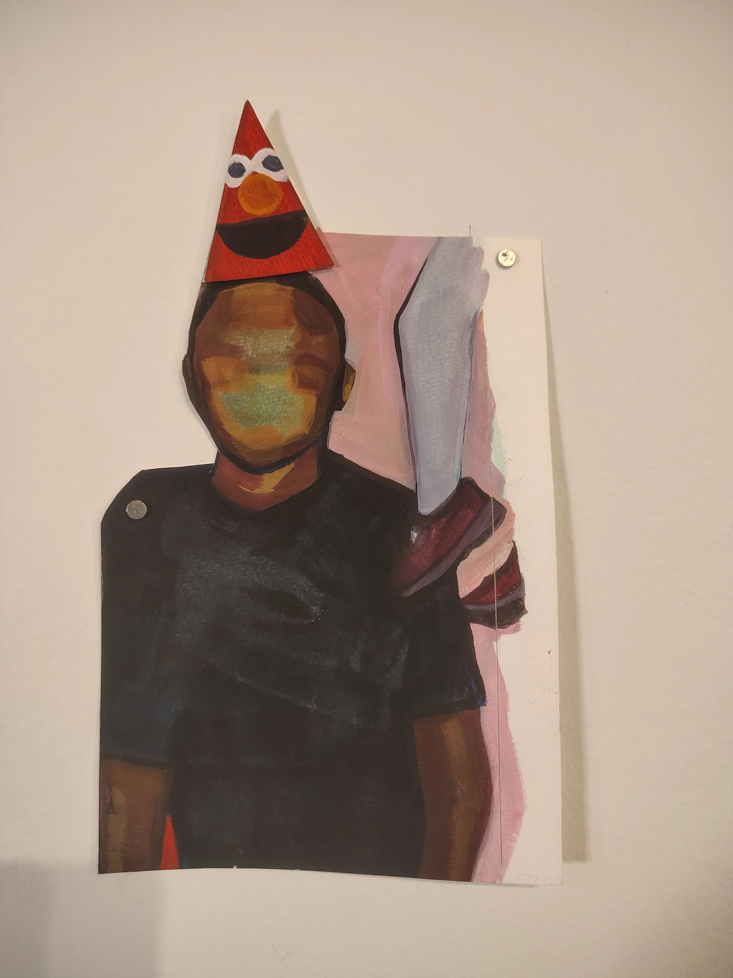 cheese - gouache on paper, 5.5 in x 9 in