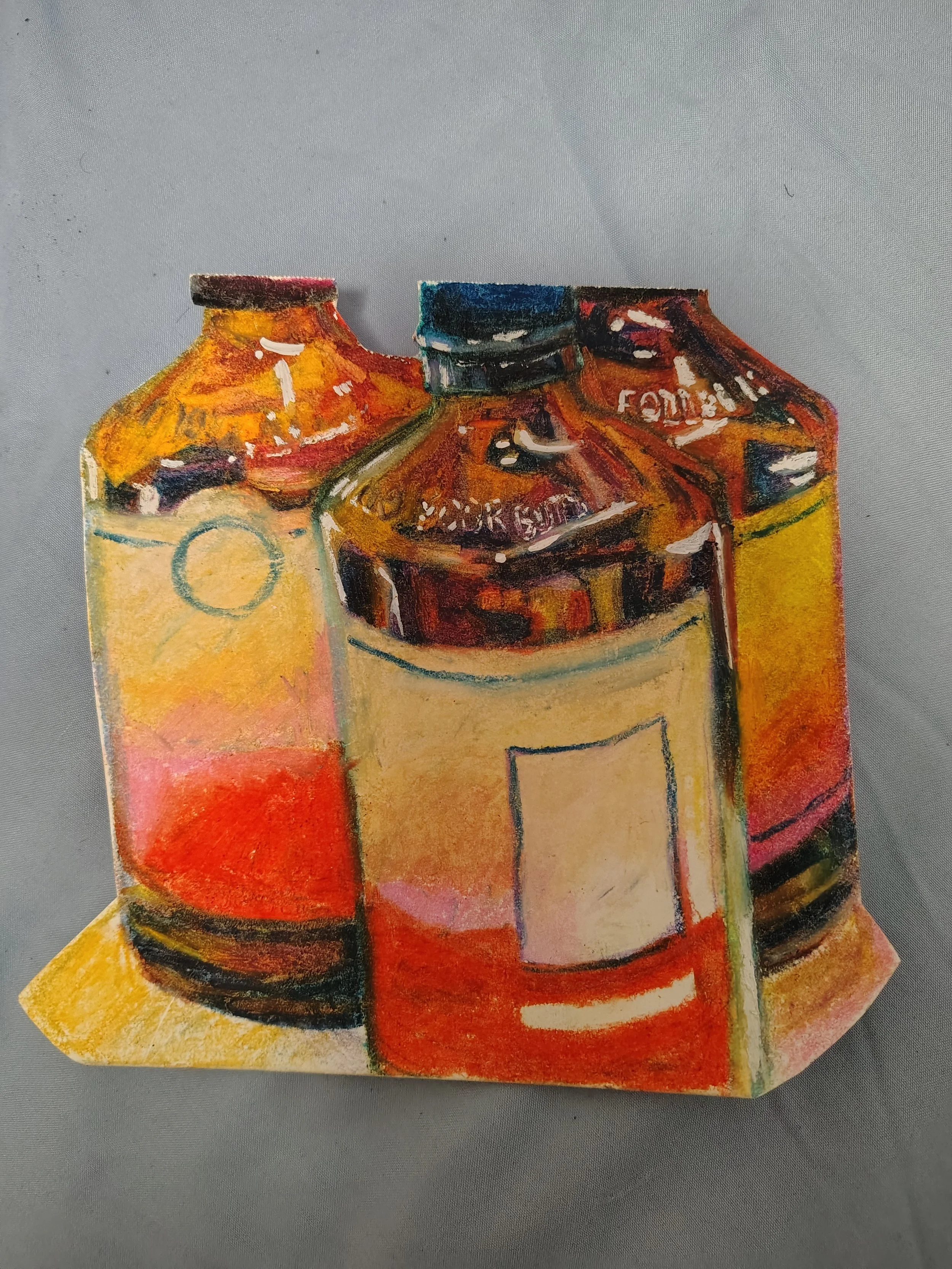 part 2 of my mini kombucha series - oil pastels on paper