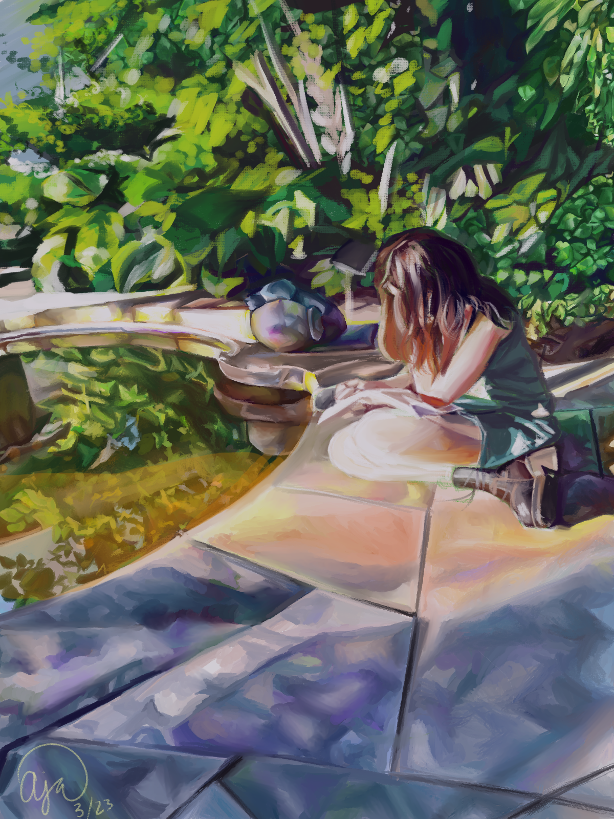 original piece - by the pond