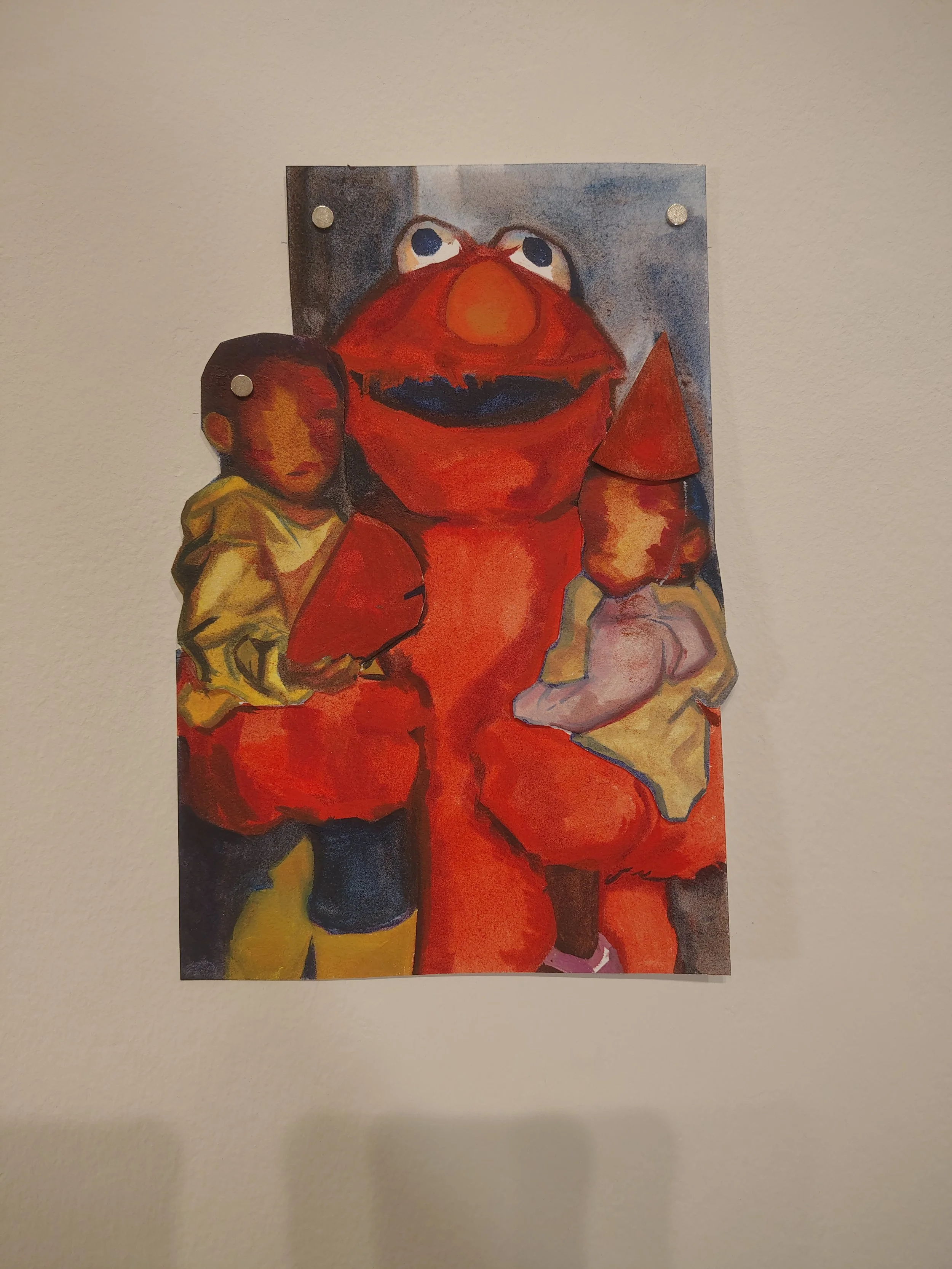 party hats - oil paint on paper, ~ 6 in x 4 in