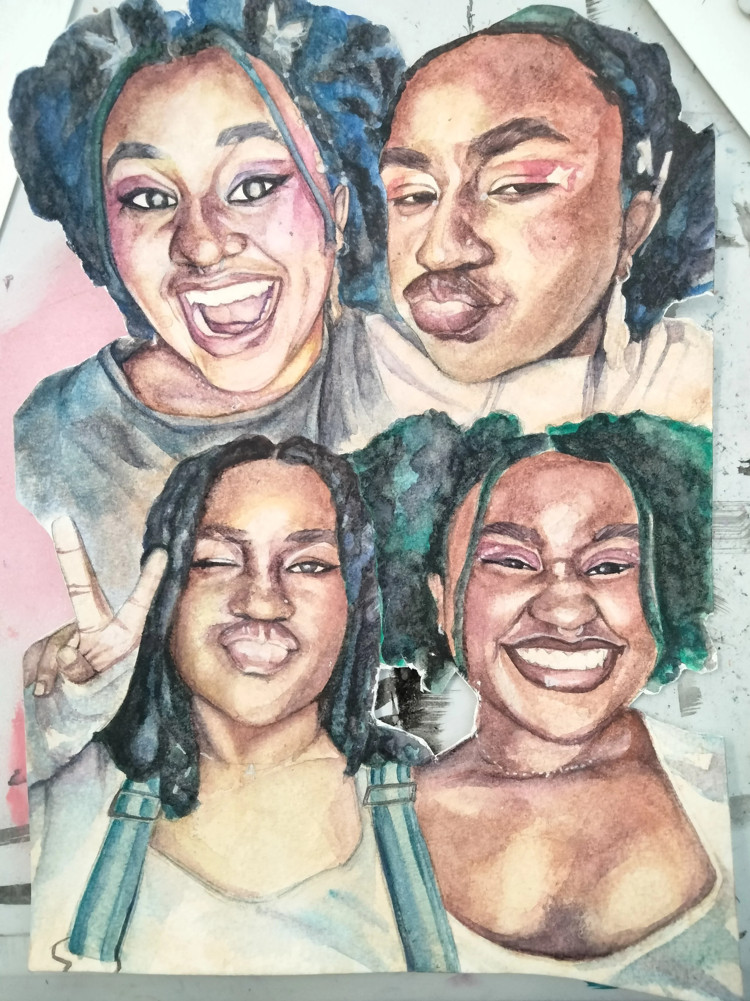 me, me, me, me - watercolor on paper