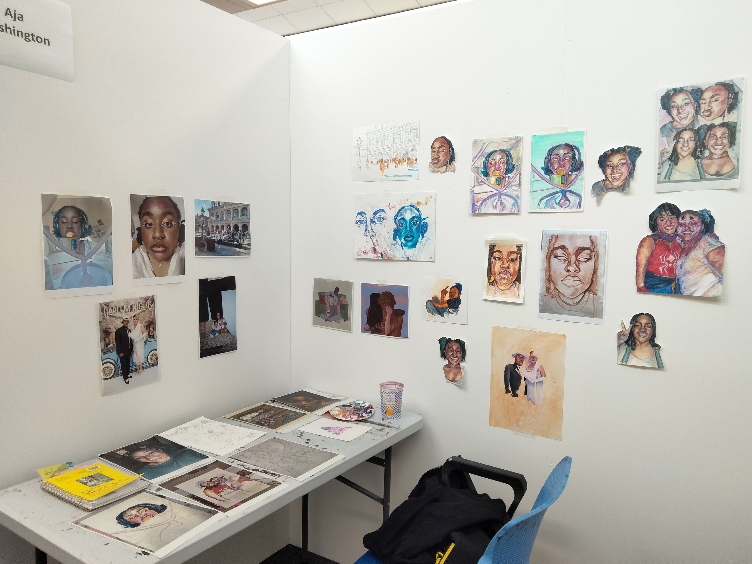 a series of self portraits - a collection of work done while i was abroad at the glasgow school of art