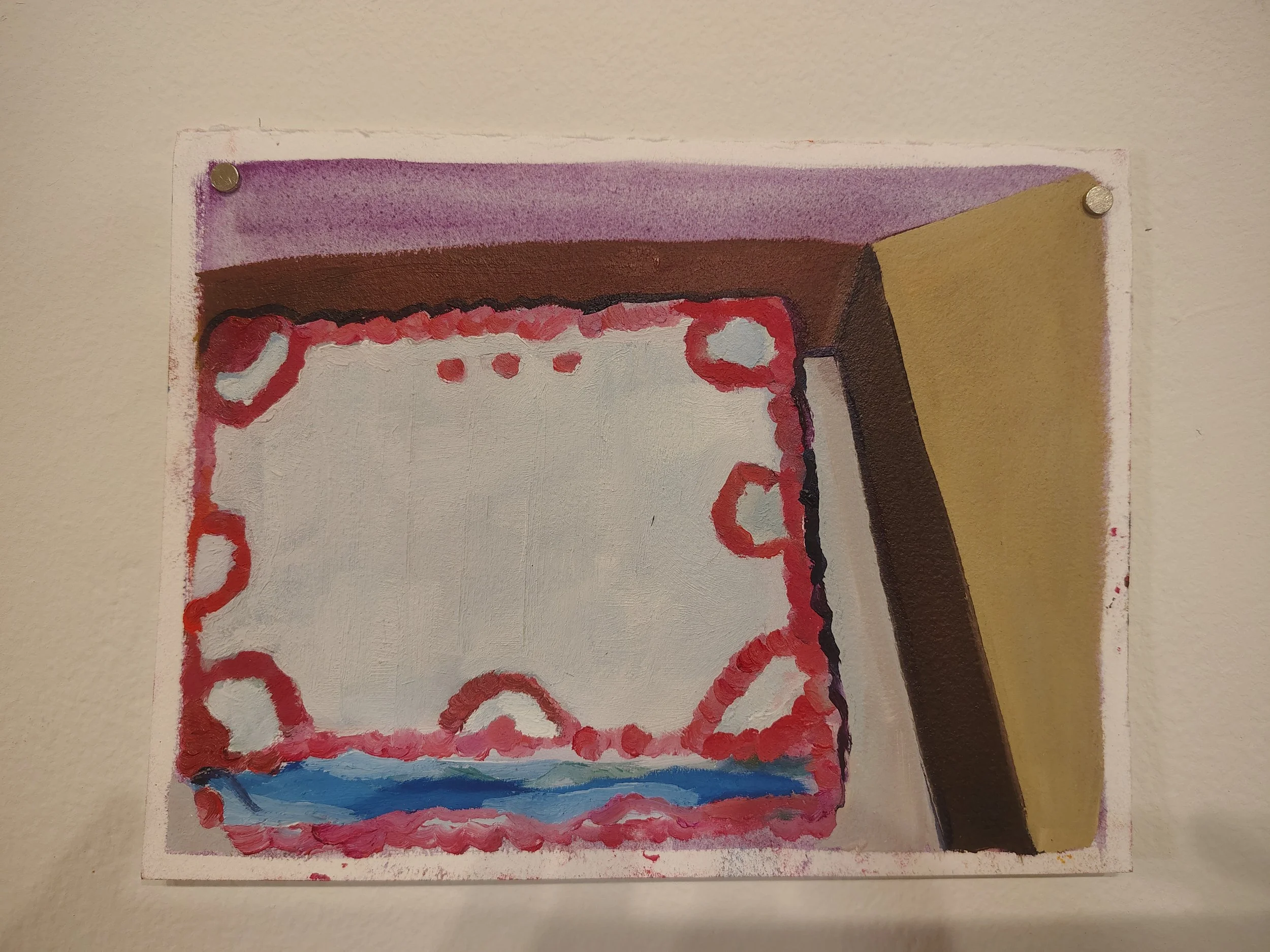cake - oil paint on paper, 6 in x 8 in