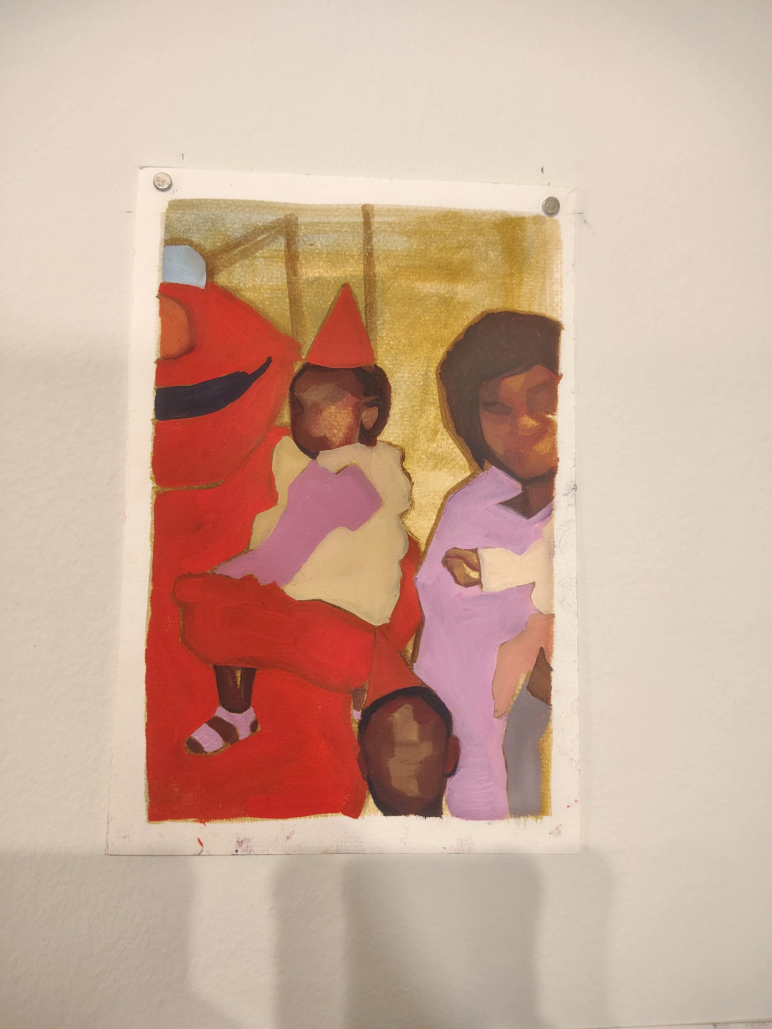 my birthday - oil paint on paper, 6 in x 9 in