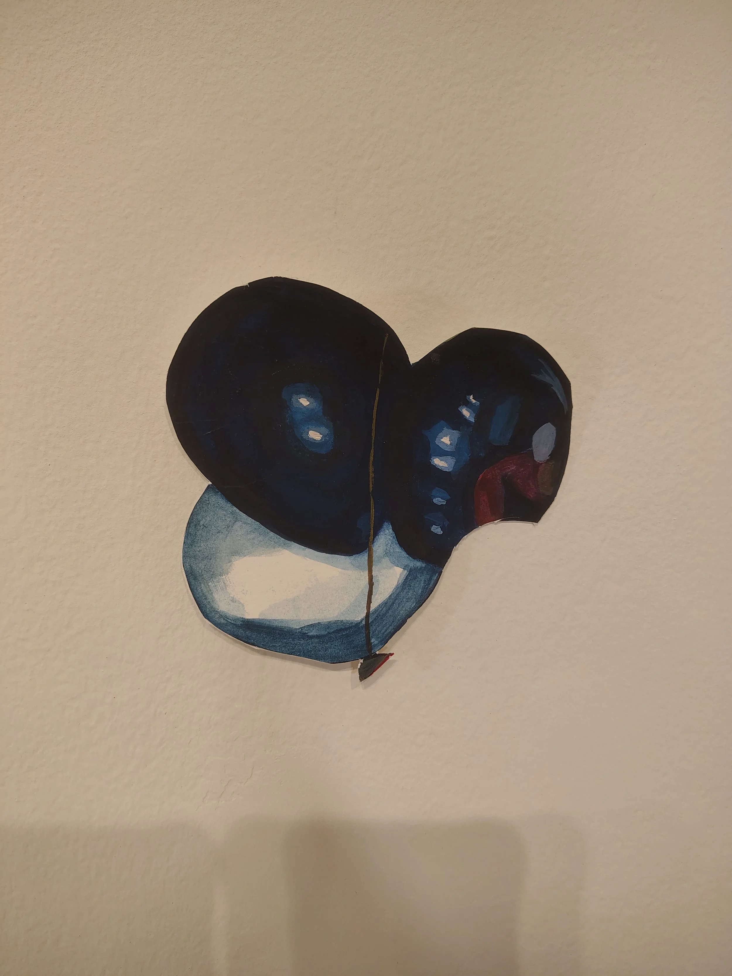 balloons - gouache on paper, 4 in x 4.5 in