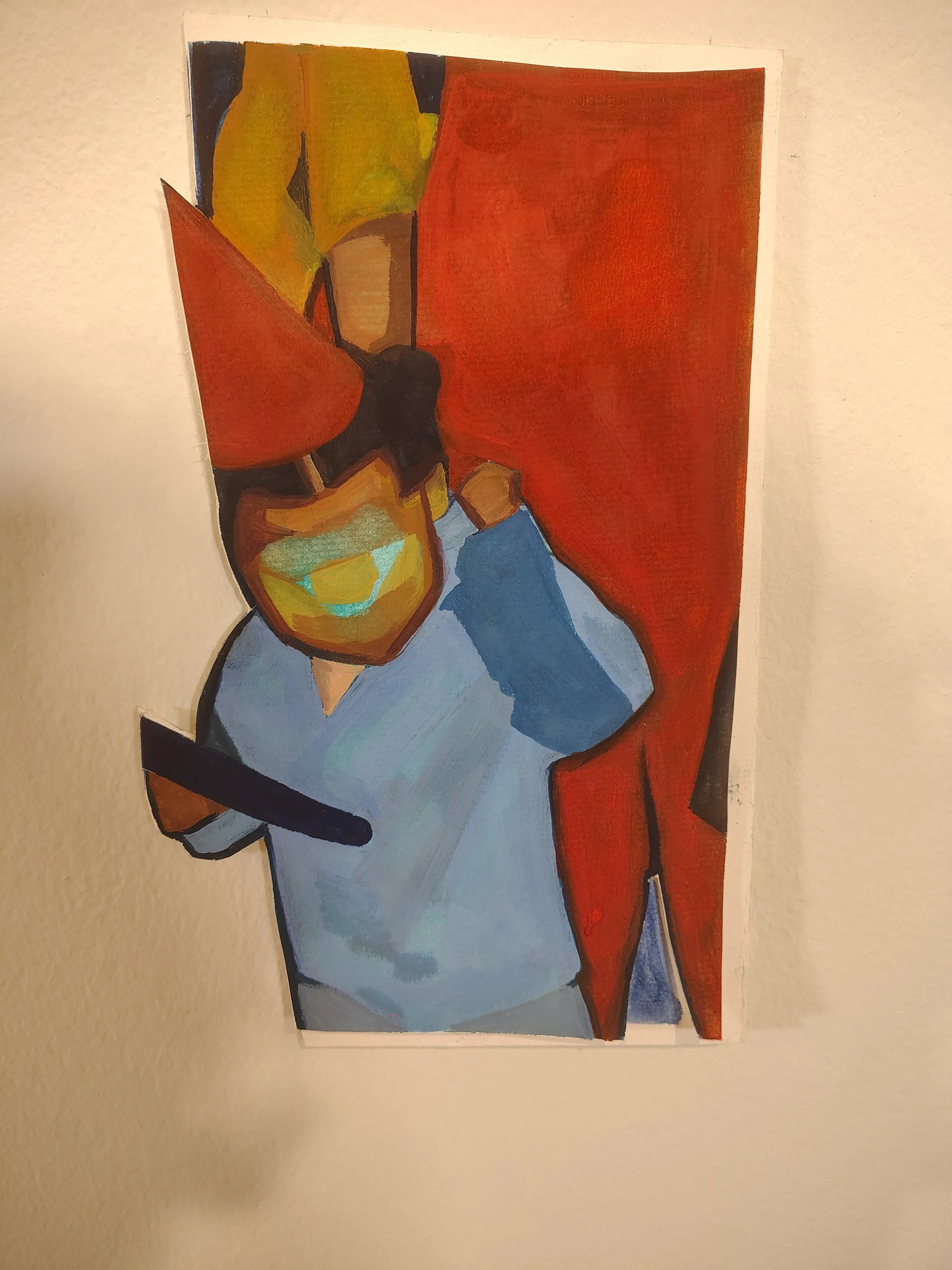 i don't like this - gouache on paper, 5.5 in x 9 in