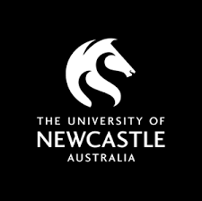 Logo of the University of Newcastle Australia featuring a stylized horse head and the university name.