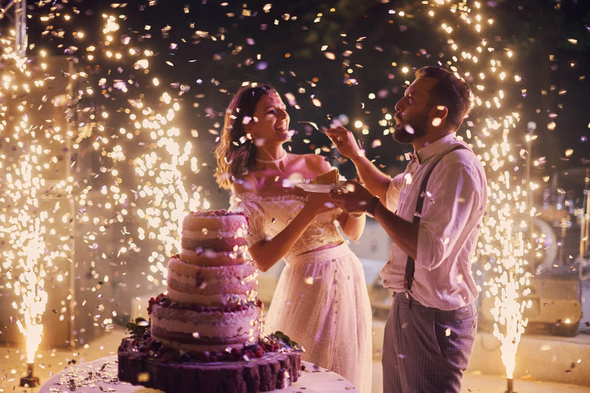 Cake and Sparklers