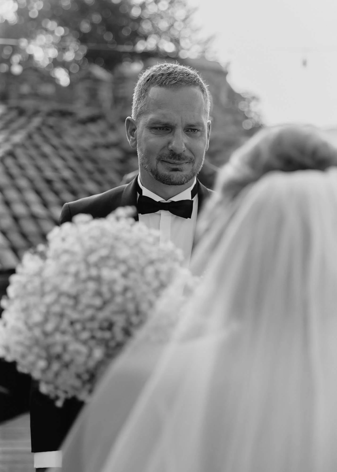 Emotional moment: groom moved to tears during vows
