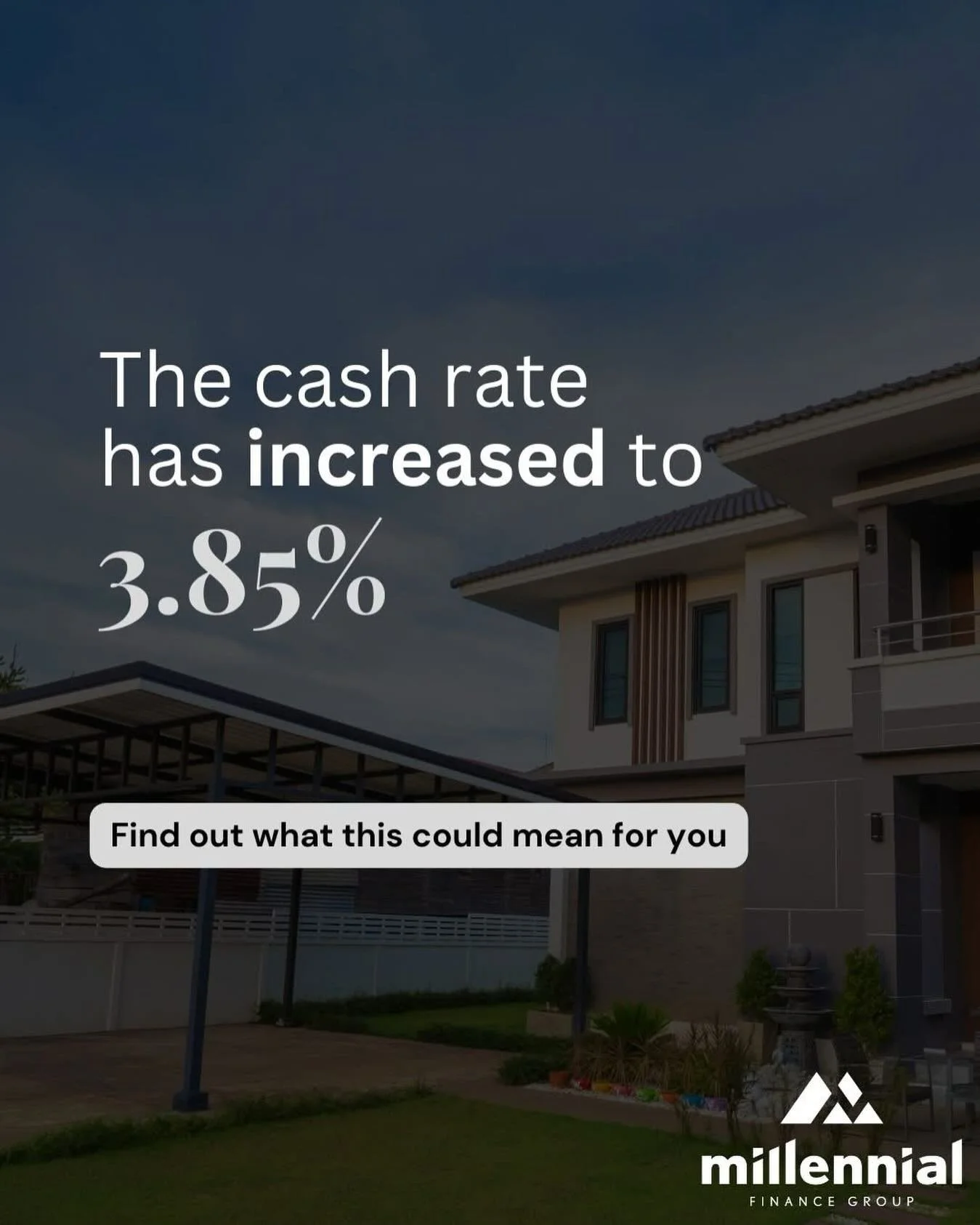 📊𝐂𝐚𝐬𝐡 𝐫𝐚𝐭𝐞 𝐢𝐧𝐜𝐫𝐞𝐚𝐬𝐞 - 𝐰𝐡𝐚𝐭 𝐢𝐭 𝐦𝐞𝐚𝐧𝐬 𝐟𝐨𝐫 𝐲𝐨𝐮
The RBA has lifted the cash rate today, marking the first increase in years as it continues to fight inflation.
 
🏦 𝐖𝐡𝐚𝐭 𝐡𝐚𝐩𝐩𝐞𝐧𝐬 𝐧𝐞𝐱𝐭?
Most lenders are like