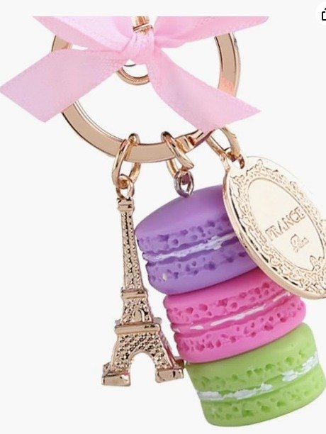 Llavero de aleación lindo macaron Torre Eiffel