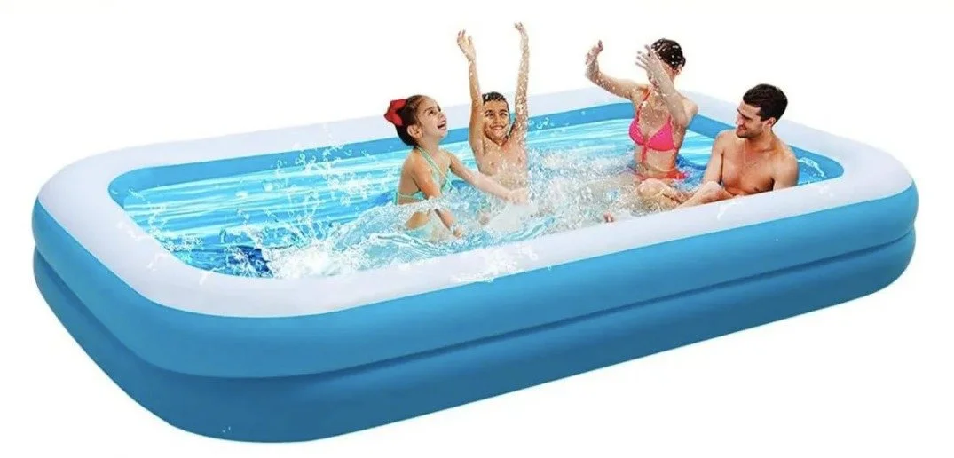 Alberca Inflable Grandes Piscinas Rectangular 205x150x50cm Color Azul