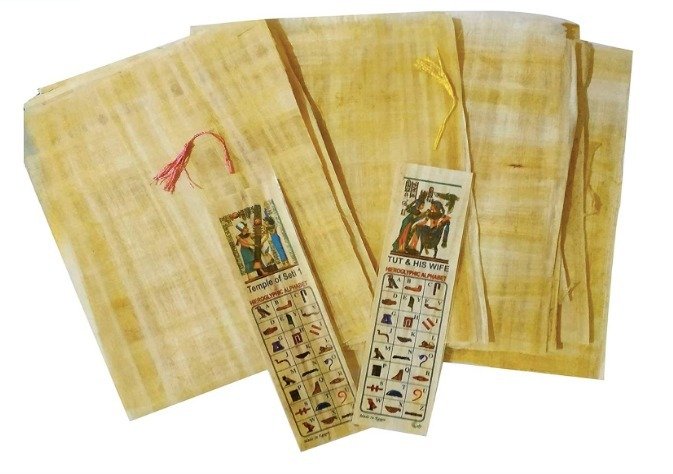 10 hojas de papiro egipcio de 6 x 8 pulgadas