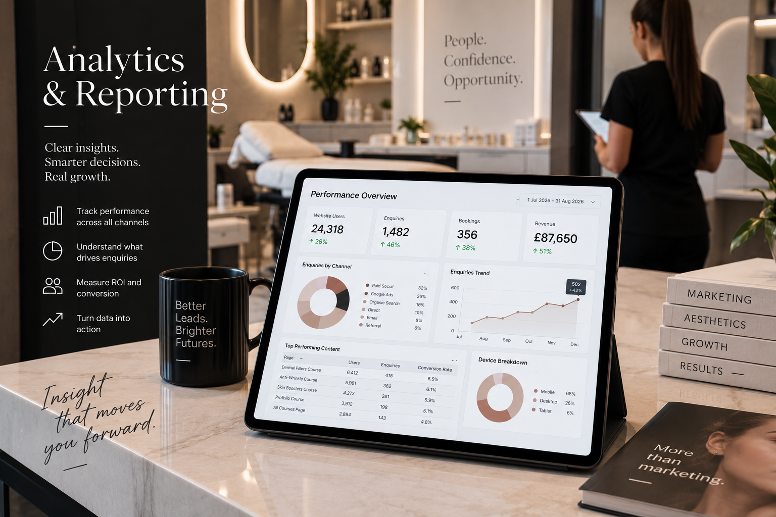 Reports on an ipad for marketing
