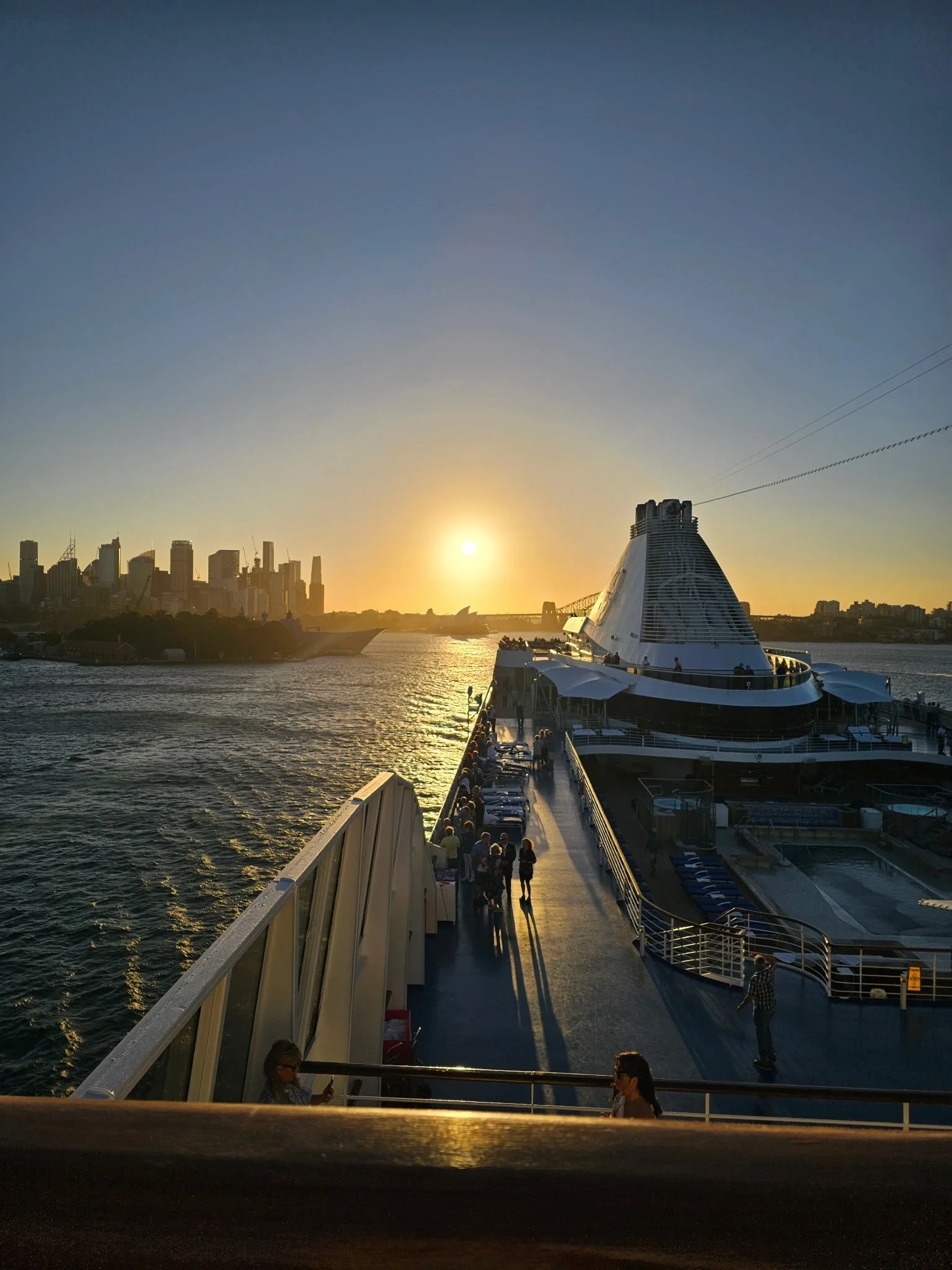 Oceania Cruise Sunset at Sydney Australia