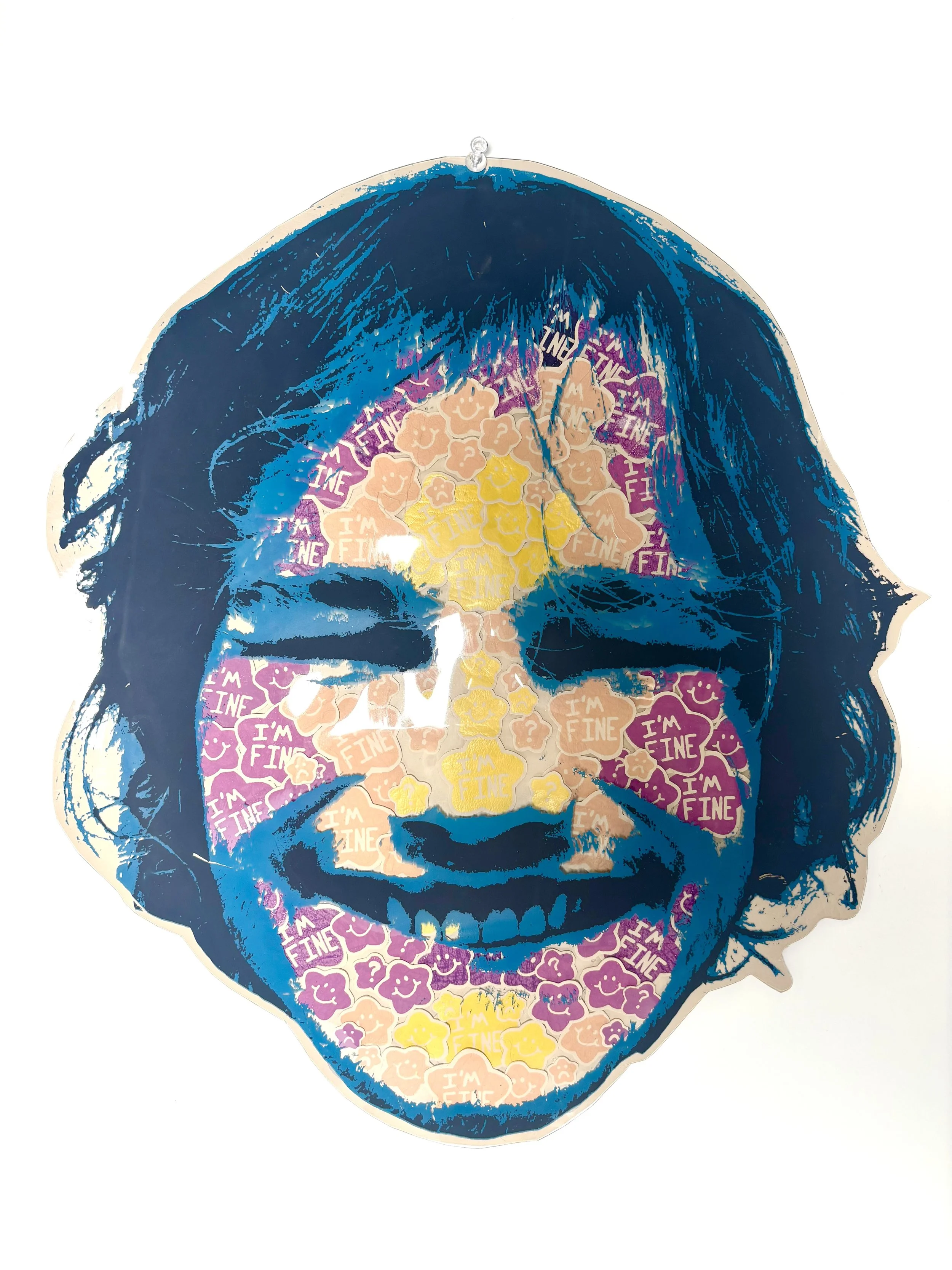 I'm Made of Crushed Little Stars - 11" x 17" - screen - print on vinyl and faux leather - 2025