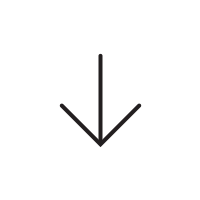 Black arrow pointing down in white circle 