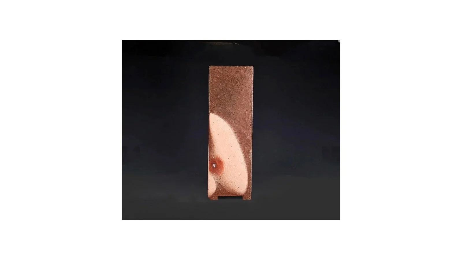 Isezaki Koichiro (b. 1974). Yohen Bizen Vase, wood-fired stoneware, H 30 cm x W 9.6 cm.  