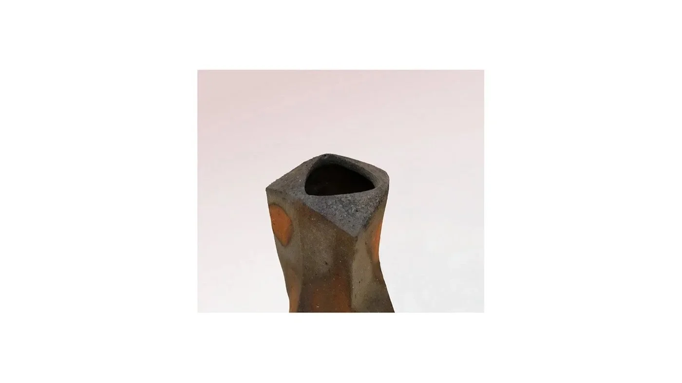 Toyofuku Hiroshi (1973), Sculptural vase with yohen patterns, Bizen ware, coil-built and wood-fired in an anagama kiln. 