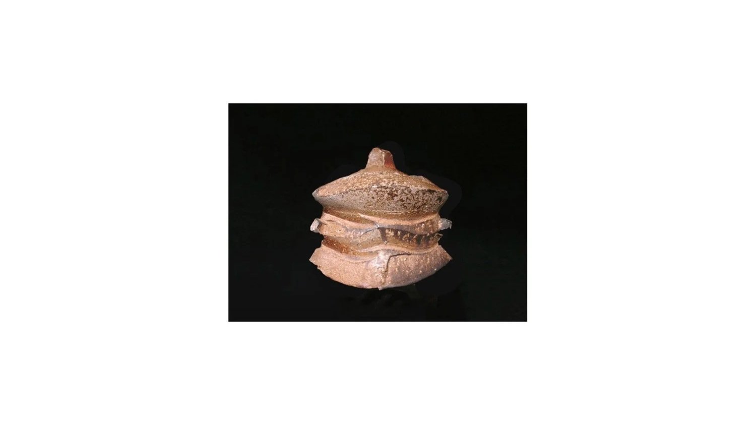 Kakurezaki Ryuichi (b. 1950), Sculptural water jar, Bizen ware, natural ash glaze, H 23.5 cm x W 22 cm. 