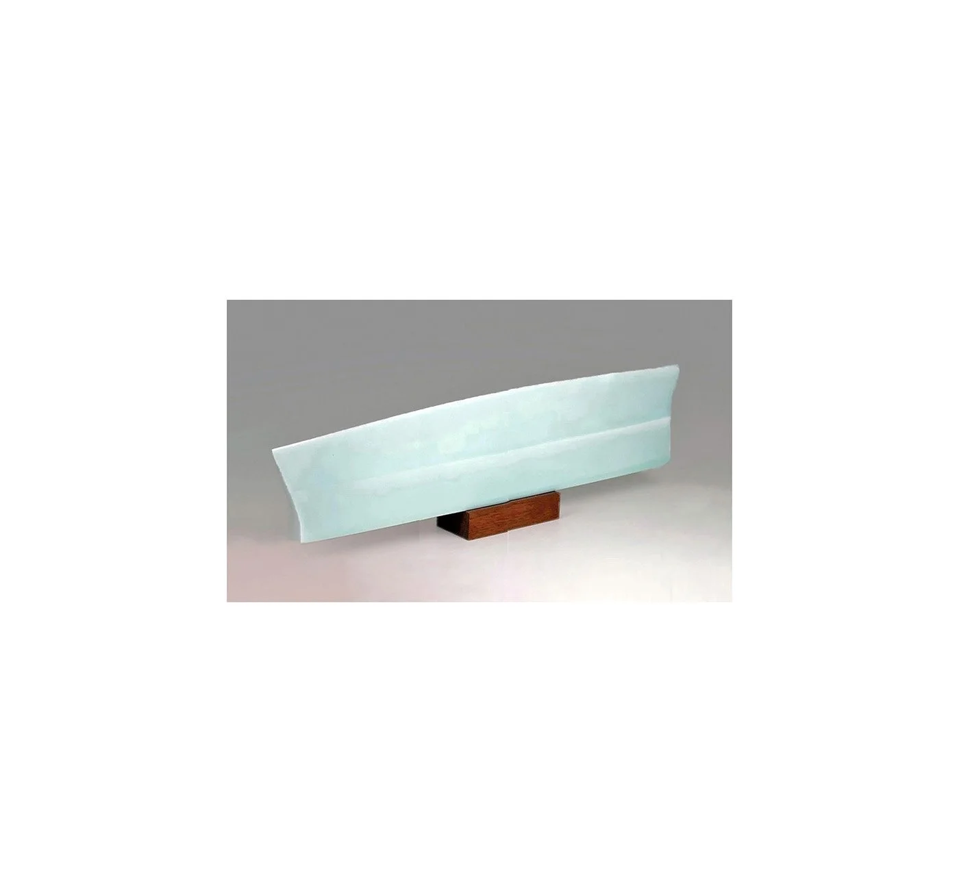 Fukami Sueharu (b. 1947), Seihakuji (bluish-white) glazed porcelain sculpture, mold-cast technique, L 50 cm.  