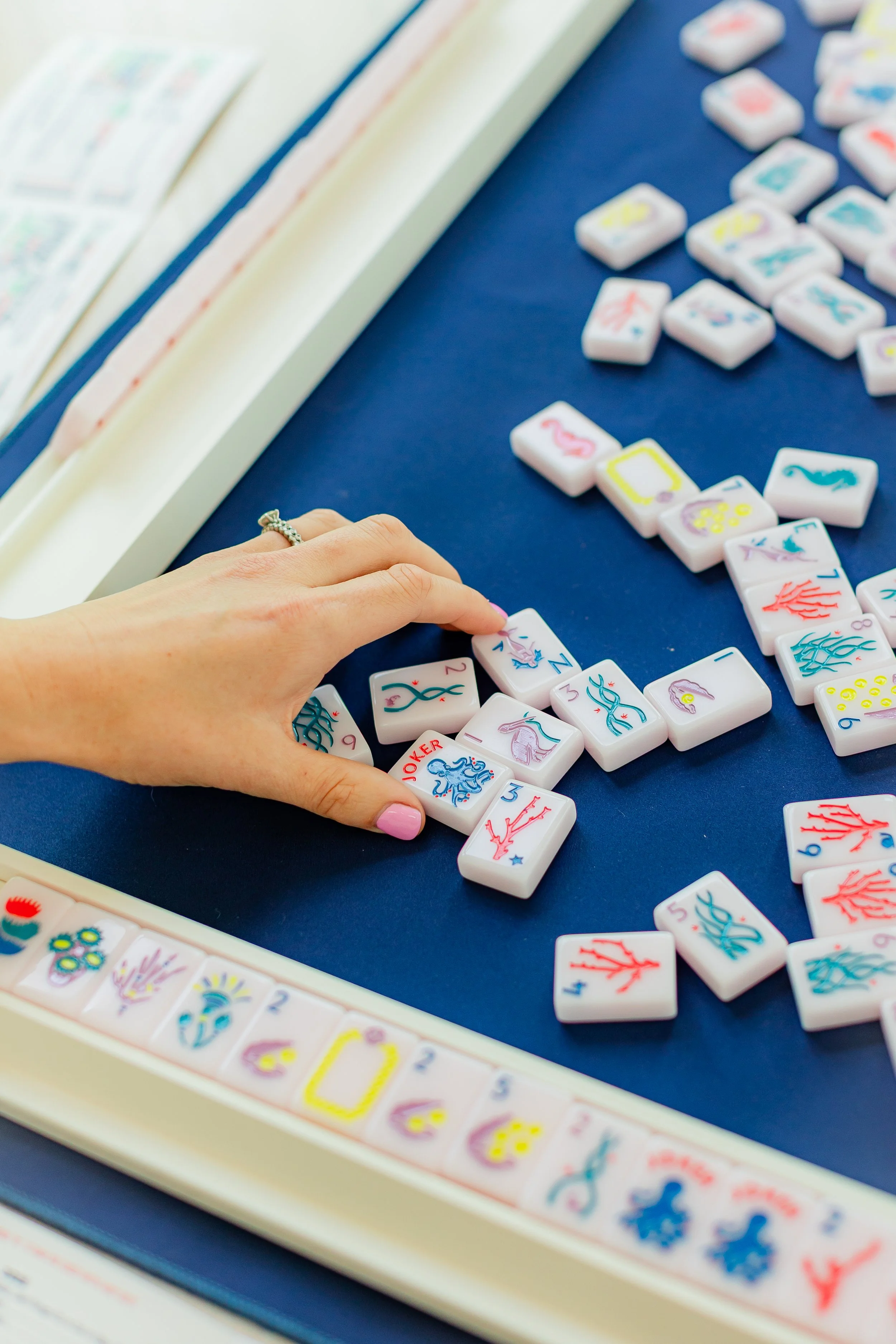 Mahjong fundraiser on the beach in Boca Raton, Fort Lauderdale, West Palm Beach, Delray Beach, Florida. The Mahjong line.