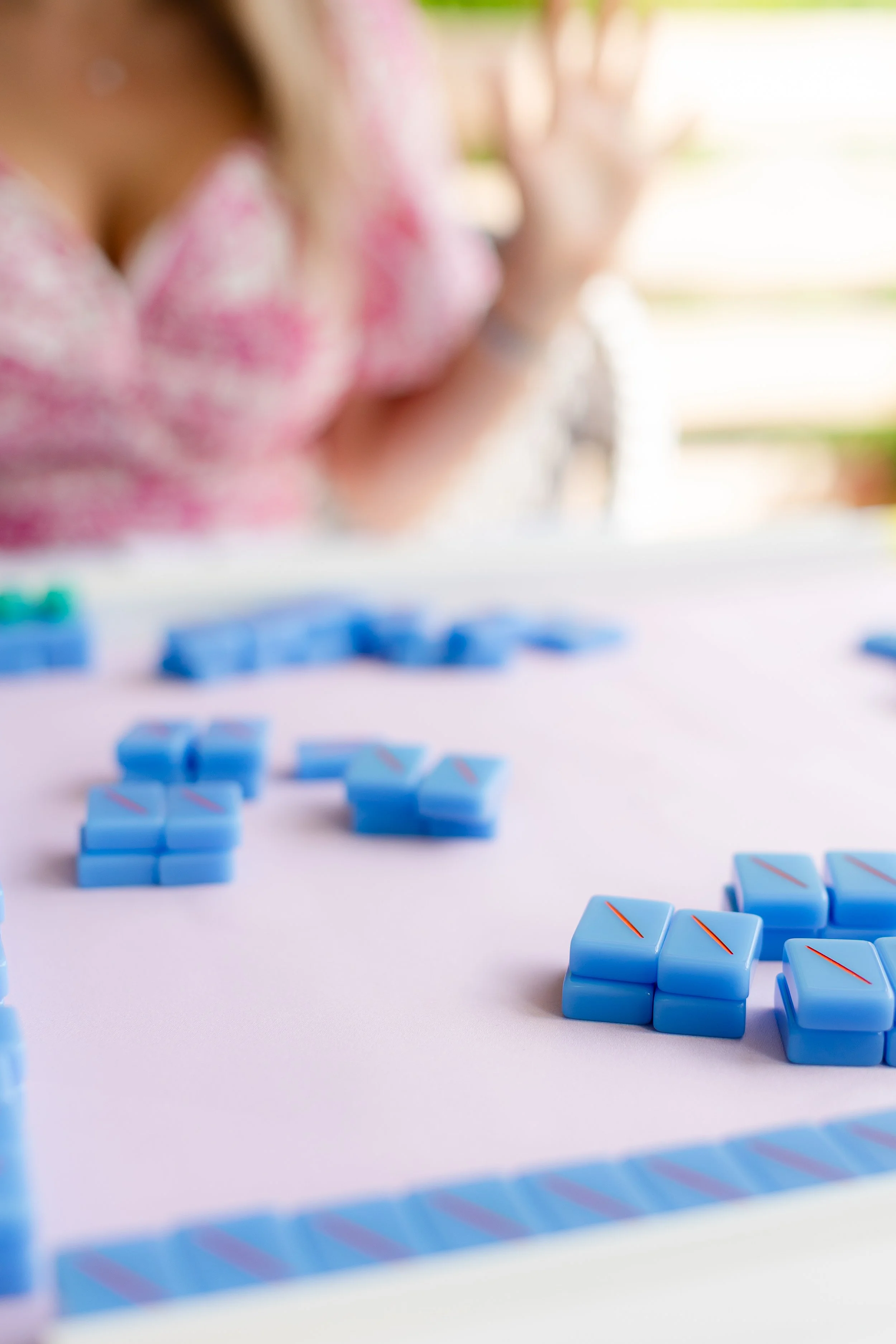 Mahjong lesson in Boca Raton, Fort Lauderdale, West Palm Beach, Delray Beach, Florida. The Mahjong line.