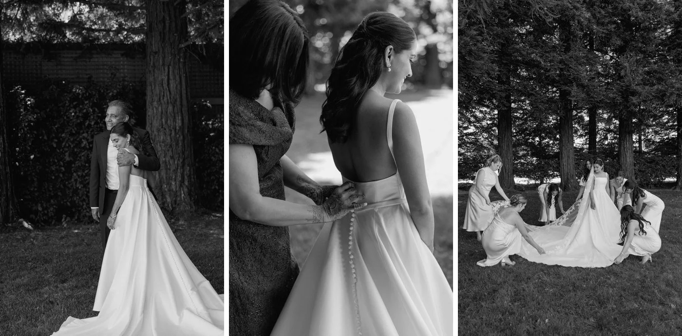 Bride getting ready for her wedding at Trentadue Winery