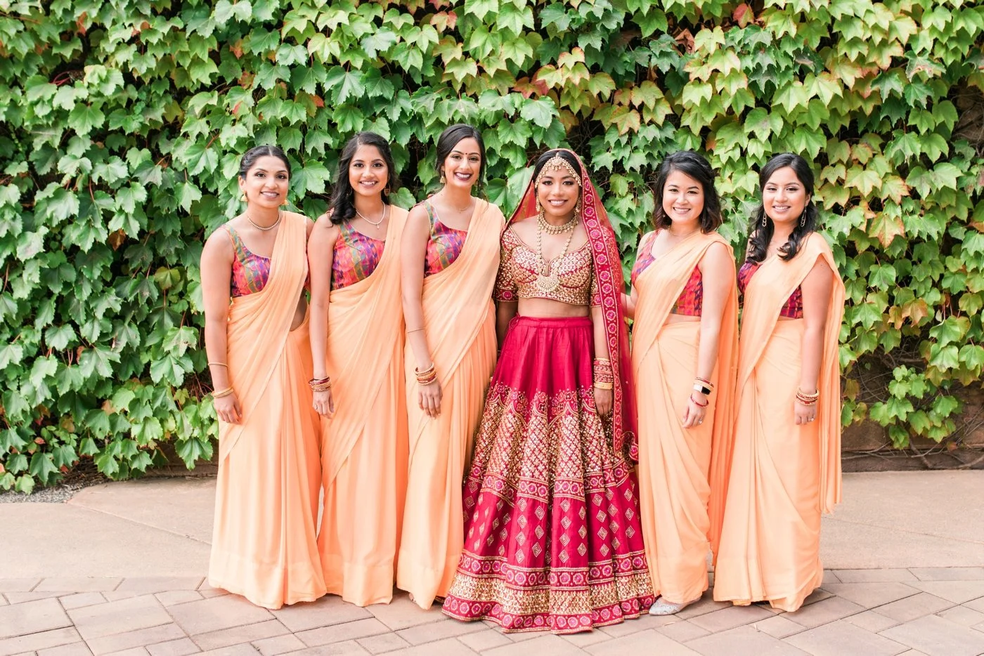 Bridal party portraits at Viansa Winery