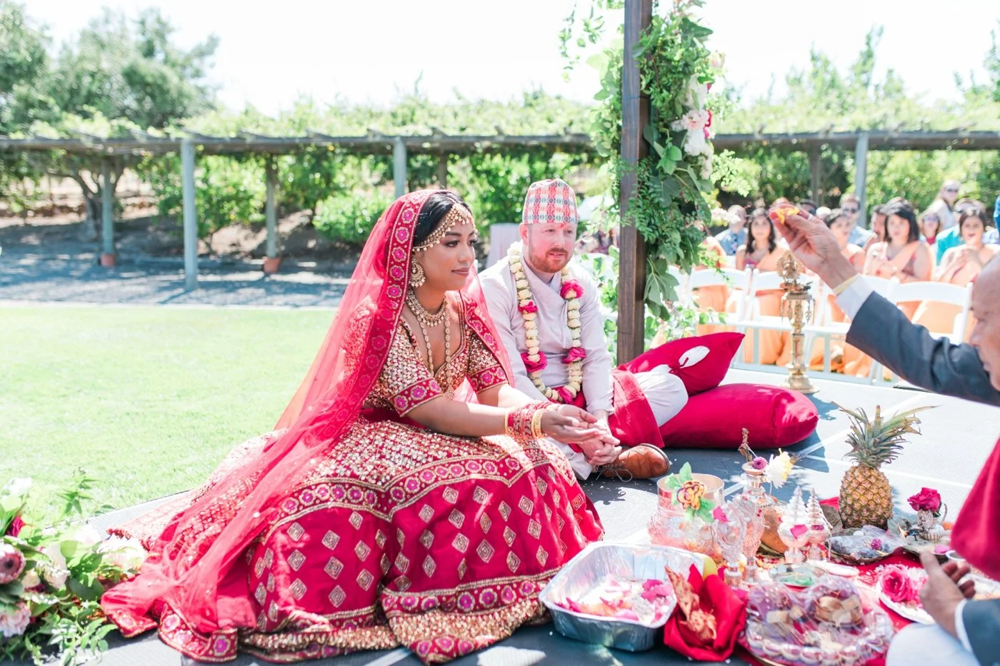 Hindu wedding ceremony at Viansa Winery