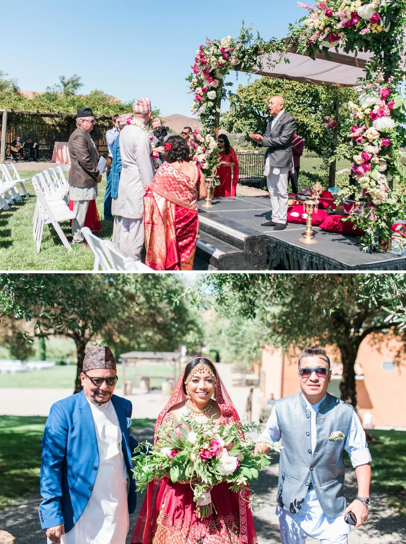 Hindu wedding ceremony at Viansa Winery