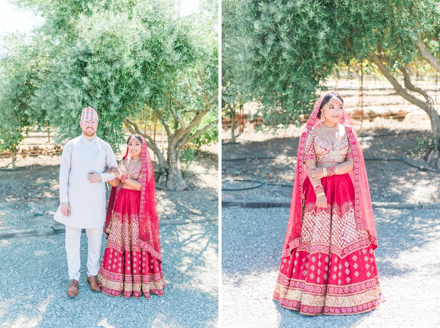 Bridal portraits at Viansa Winery