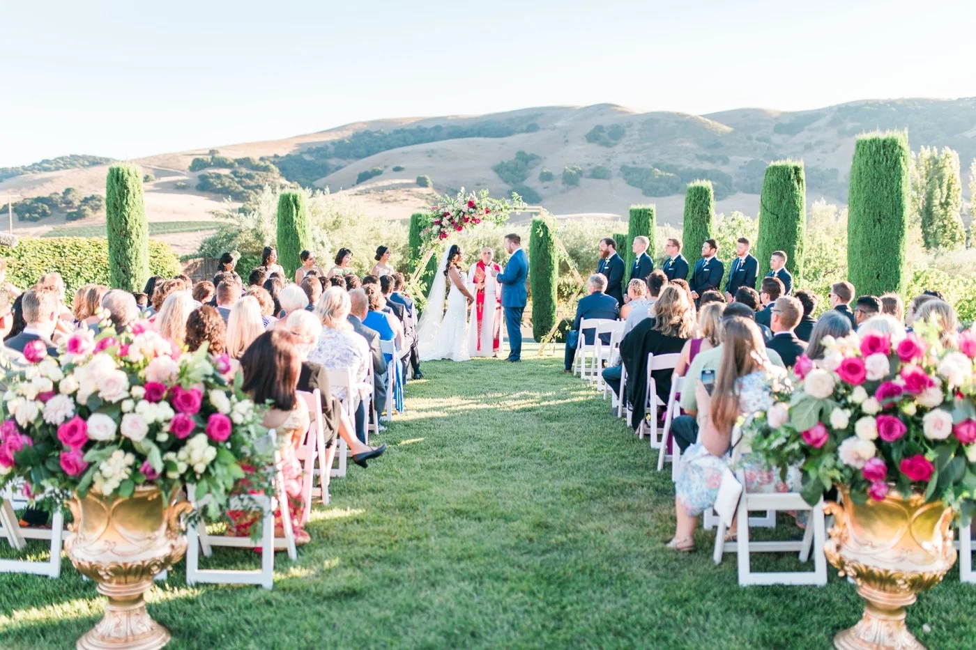 Outdoor wedding ceremony at Viansa Winery
