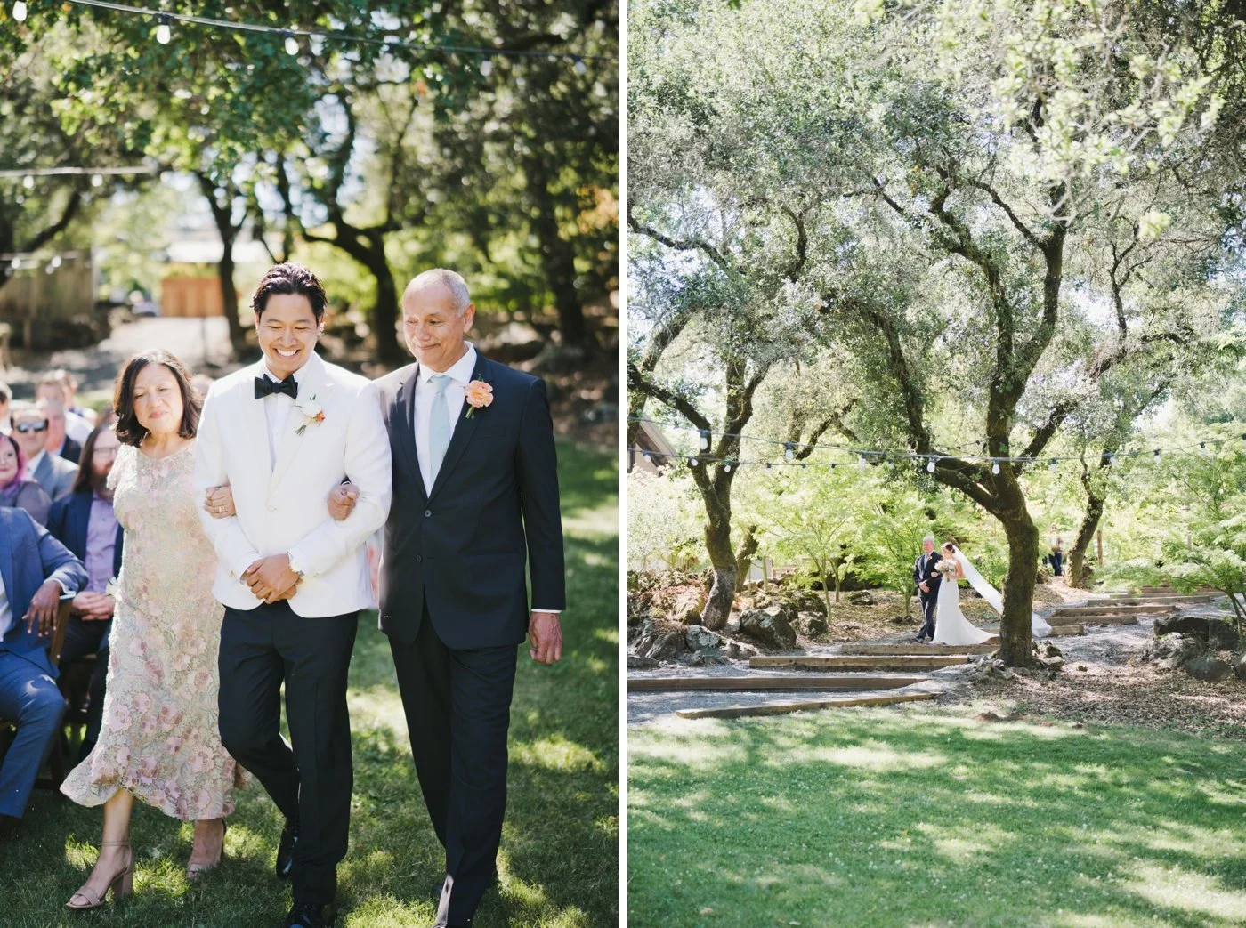 Outdoor wedding ceremony at Harper's Rest Winery